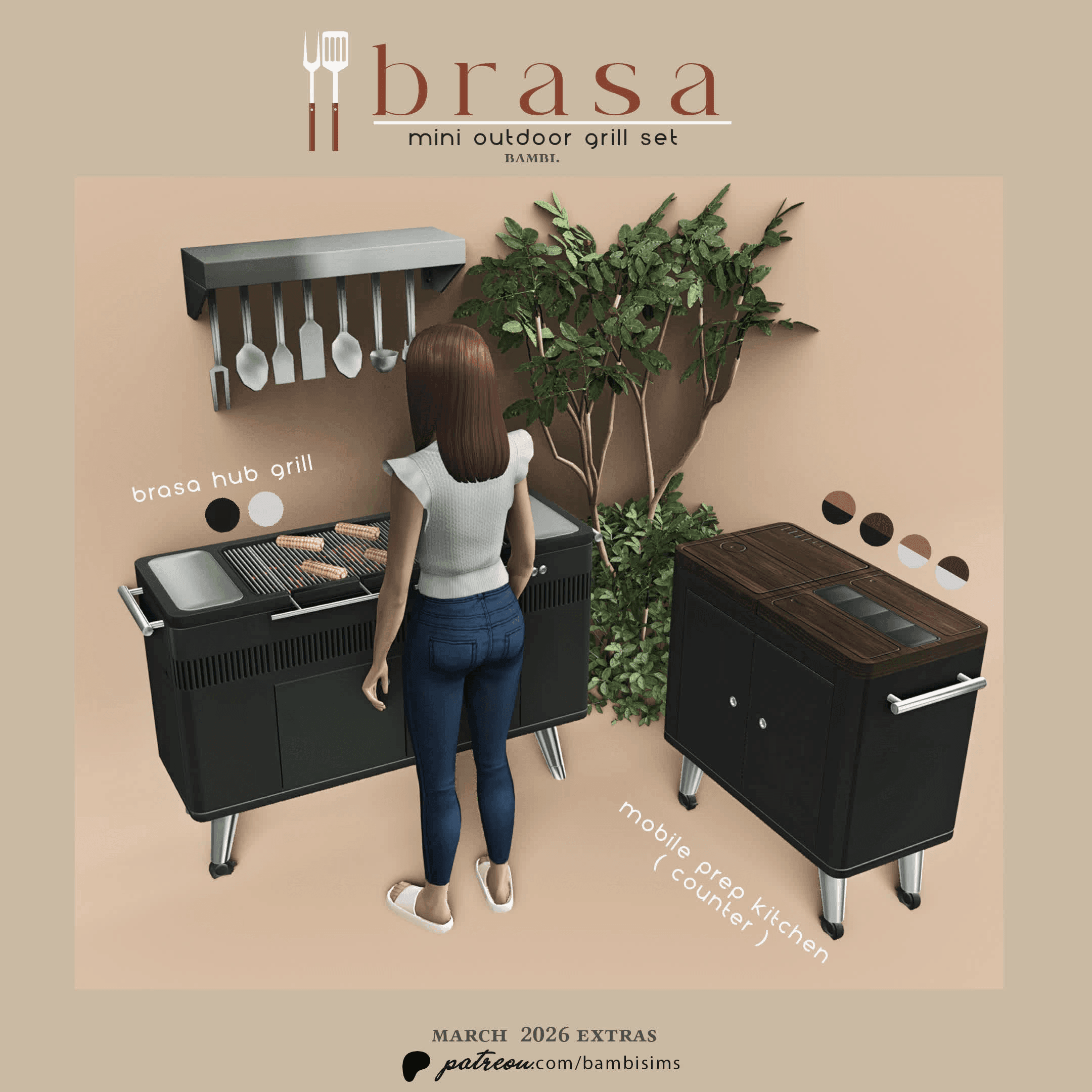 Набор для зоны BBQ Brasa mini grill set